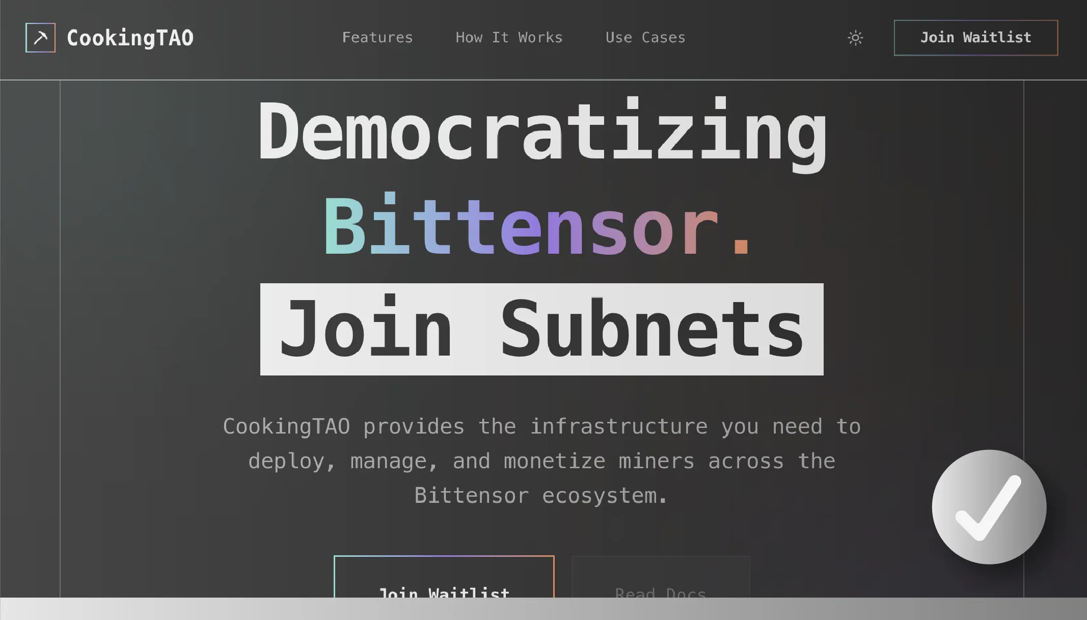 Subnet 122 CookingTAO