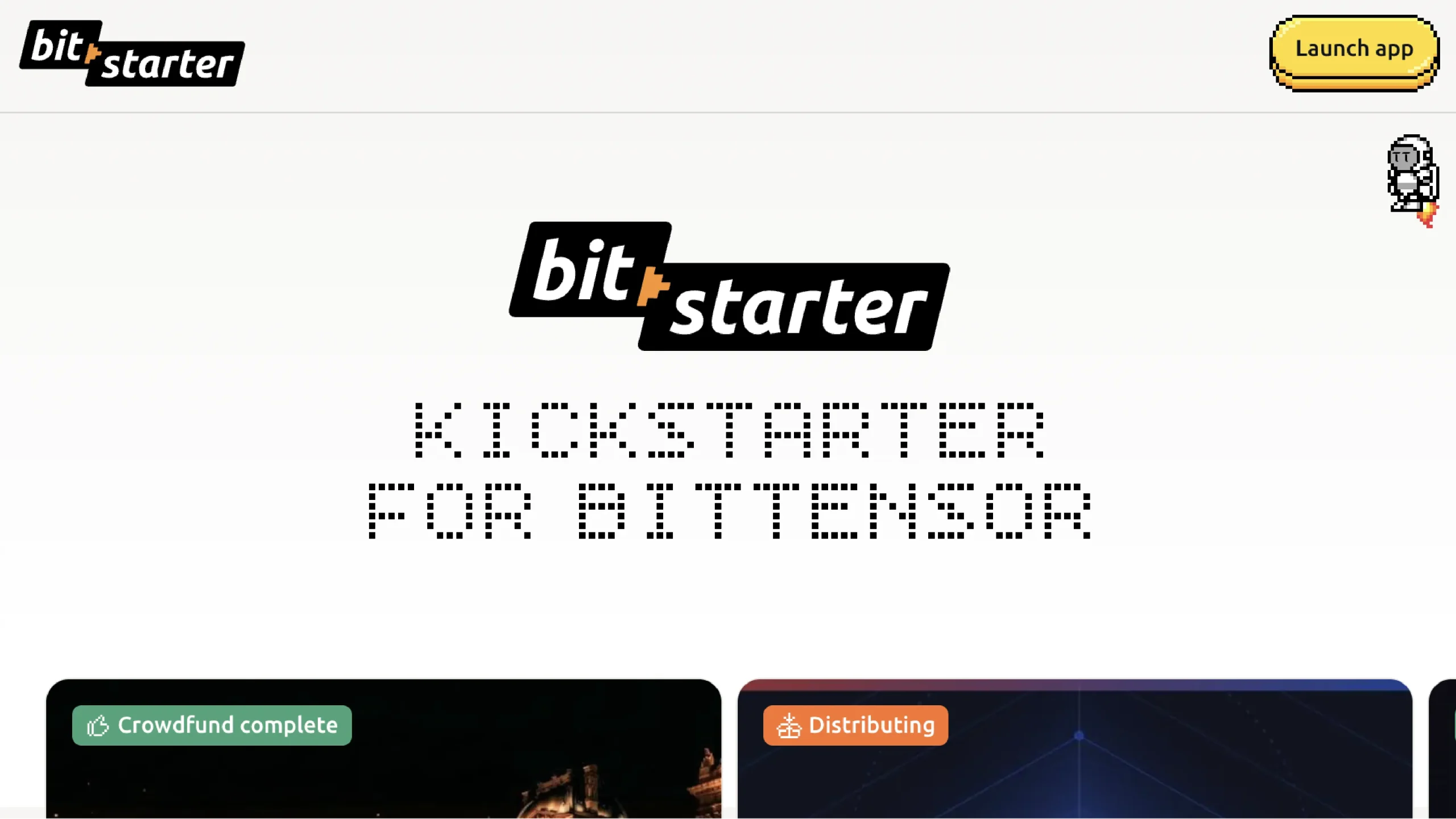 Bitstarter Homepage