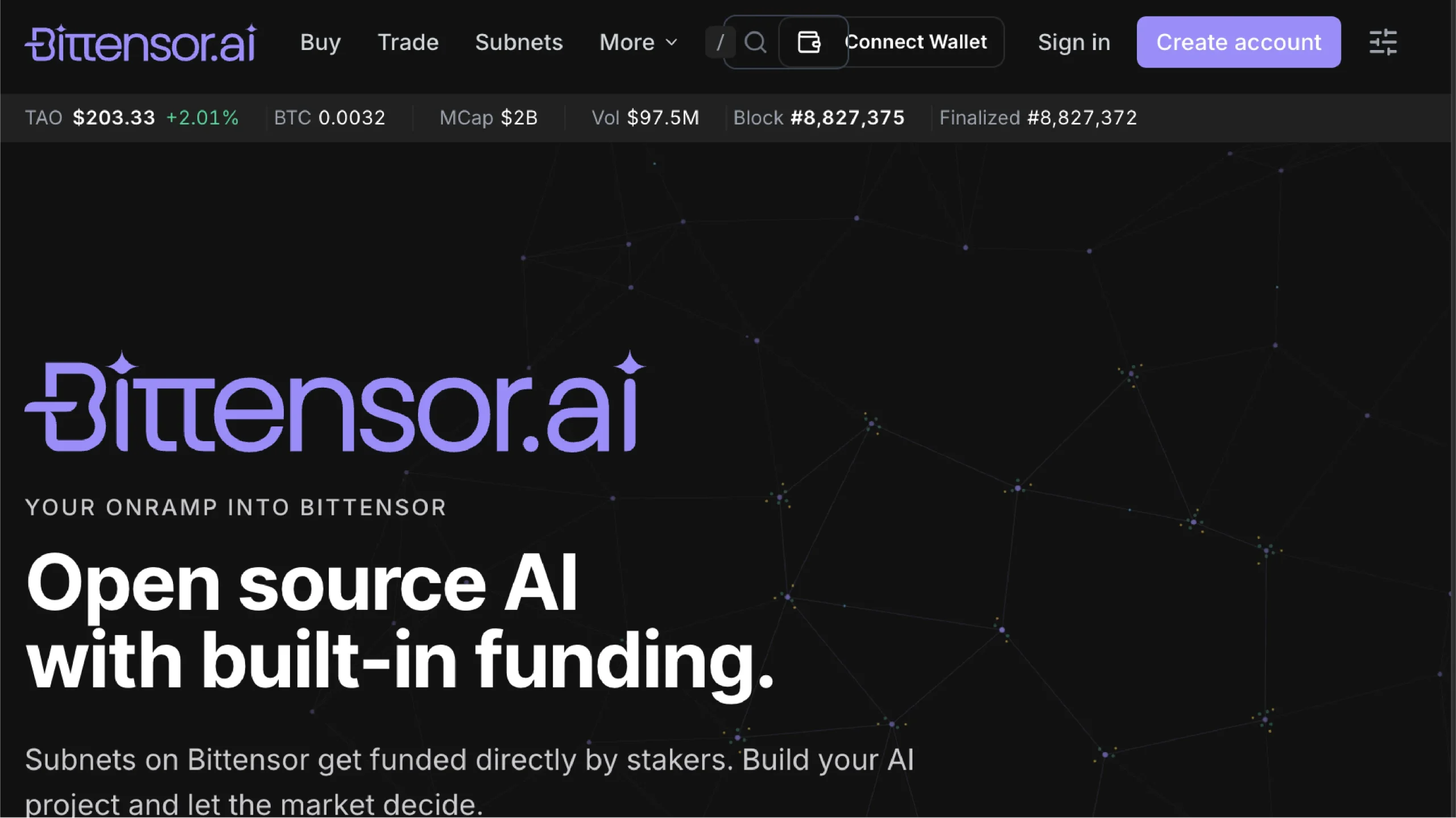 Bittensor.ai Homepage