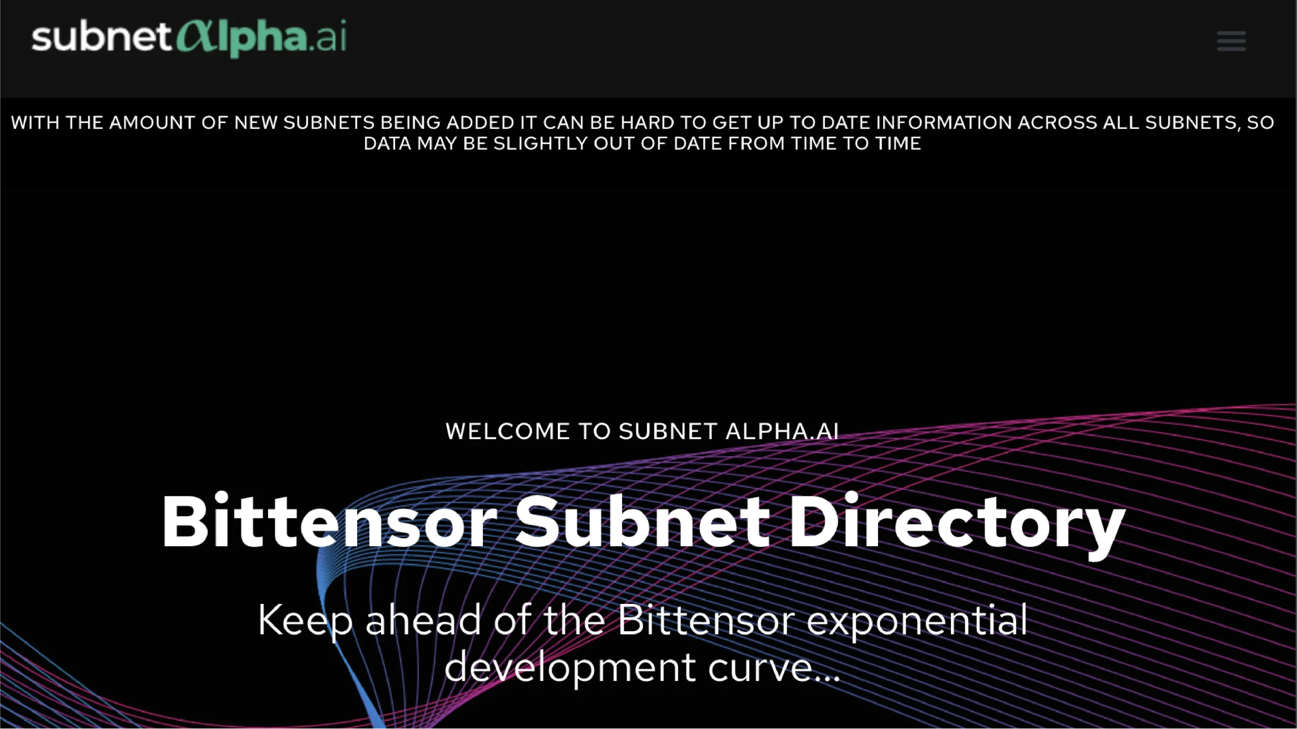 Subnet Alpha Homepage